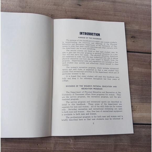 Womens Physical Education Recreation Program Brochure University of Tennessee - Picture 3 of 6